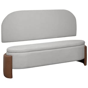 Kit Cabeceira e Calçadeira Império Queen Size para Cama Box 160cm Bouclê Facto - SOFA STORE