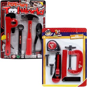 Kit Ferramentas Brinquedo De Construção Marceneiro Com 12Pçs