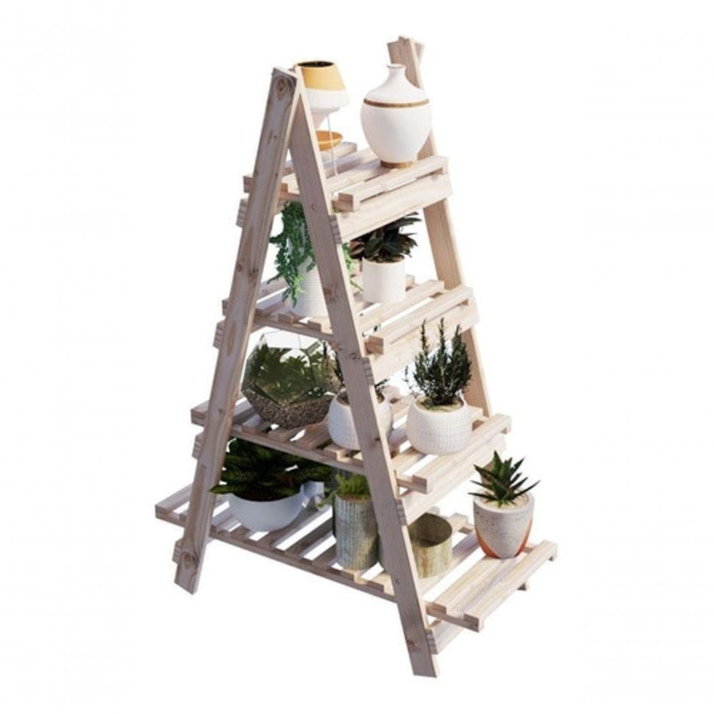 Suporte Para Plantas 4 Prateleiras Escada
