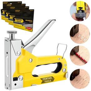 Grampeador Pinador Manual 3 Em 1 Pressão + 4000 Grampos 8Mm