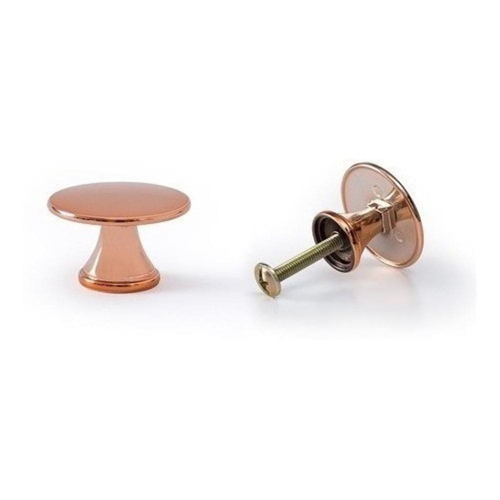 Kit Puxador Redondo Dourado Ponto Rose Gold Kit 13 Peças