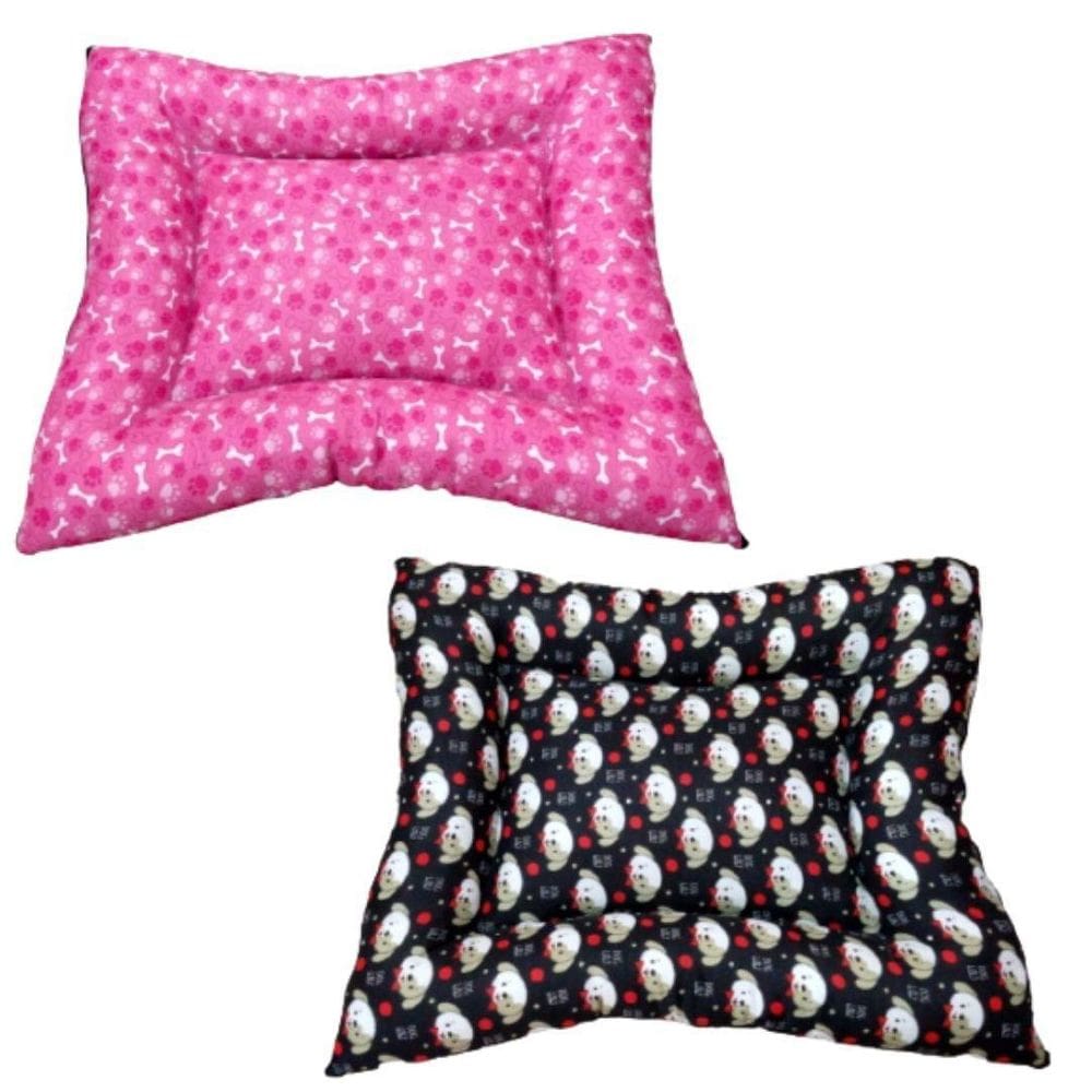 Kit 2 Almofadões Nica Premium - Almofadas Rosa E Preto