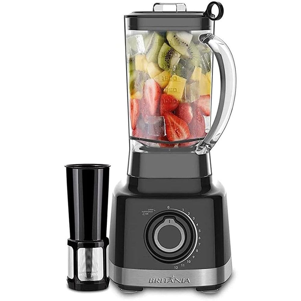 Liquidificador Britania 3l 1200w com Filtro 12 Velocidades preto 127V