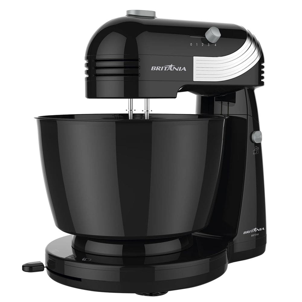 Batedeira Britania 350w 4 Velocidades Black Ellegance 127V