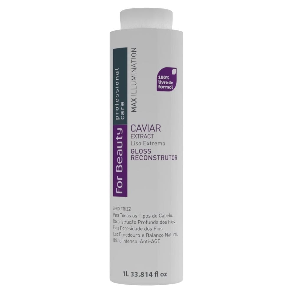 Escova Progressiva Reconstrutor Extrato Caviar For Beauty 1L