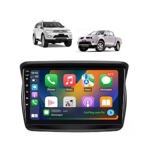 Kit Multimídia L200 Triton Pajero Dakar 2009 / 2018 9 Pol Android Carplay 2/64GB - ADAK 2964-G2
