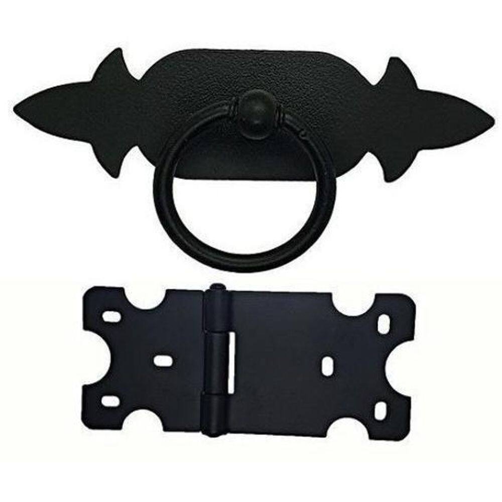 Kit Com 5 Puxadores Chapa Rústica + 4 Dobradiças 42X62