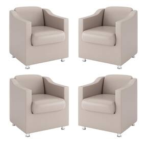 Kit 4 Poltronas Decorativas Consultorio Recepção Sala Espera