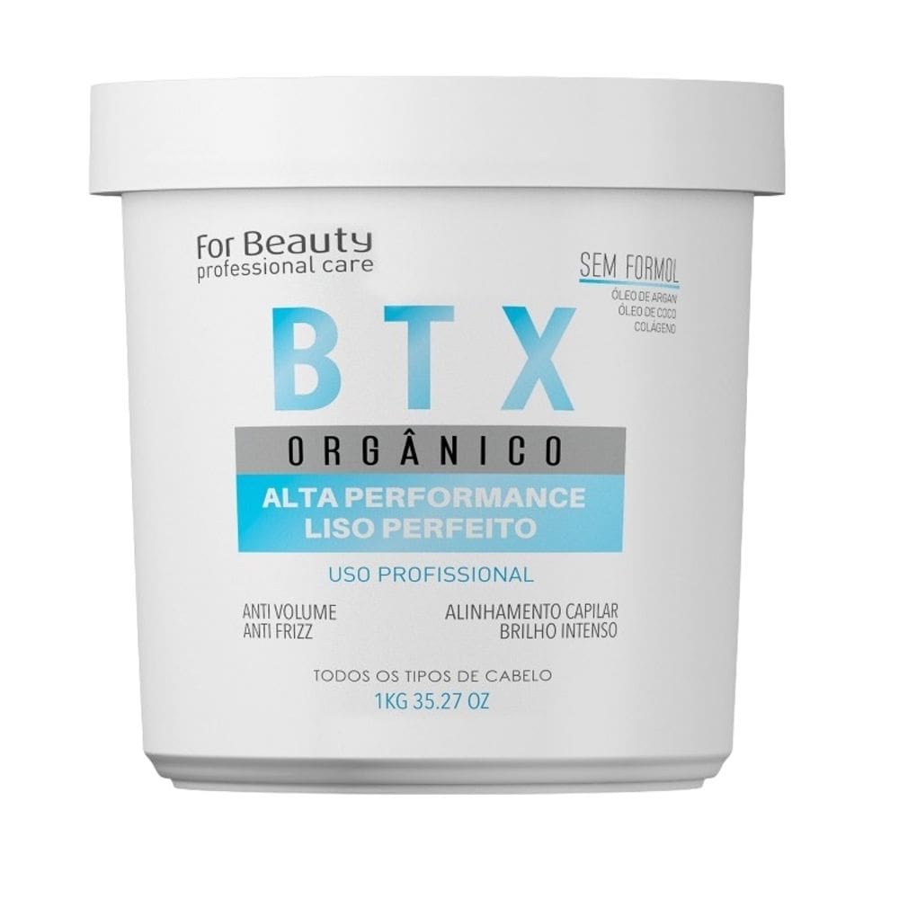 Btx Capilar Orgânico Anti Frizz Sem Formol For Beauty 1kg