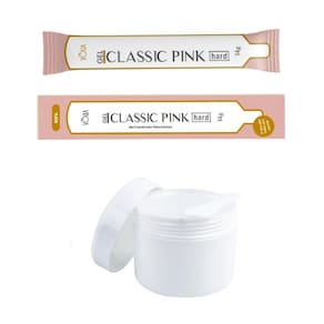 Sachê Gel Unhas Classic Pink Hard Vlia + Pote Reutilizável