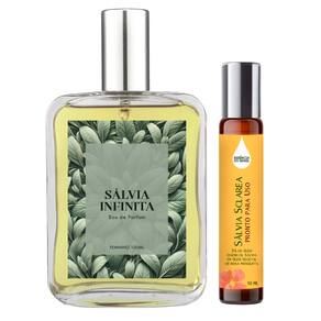 Perfume Sálvia Infinita Mulher 100ml + Óleo Essencial 10ml
