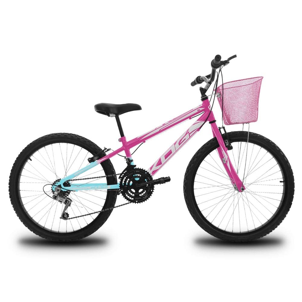 Bicicleta Infantil Aro 24 KOG Feminina 18V Cesta
