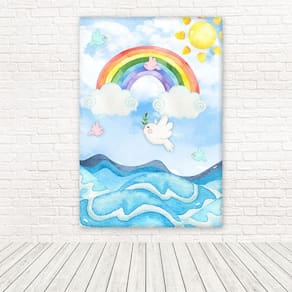 Painel Retangular 3D Sublimado Arca Noé 1,5X2,2 Frt-3717