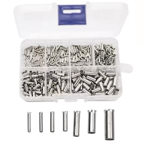 Kit 600 Terminal Fio Cabo Cobre Tubular 0.5 A 6Mm 22-10 Awg
