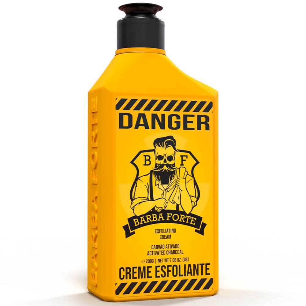 Creme Esfoliante Facial Danger com Carvão Ativado 200g Barba Forte