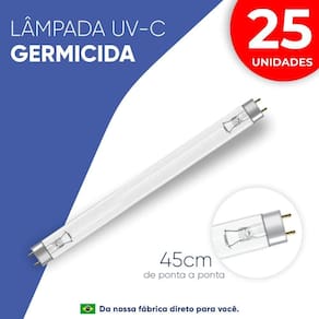 25 Lâmpada Uv-C Germicida