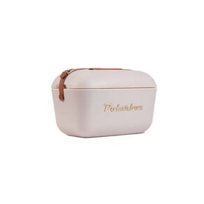 Bolsa Térmica Cooler Retrô Com Alça Em Couro 12 Litros - Polarbox - Perola