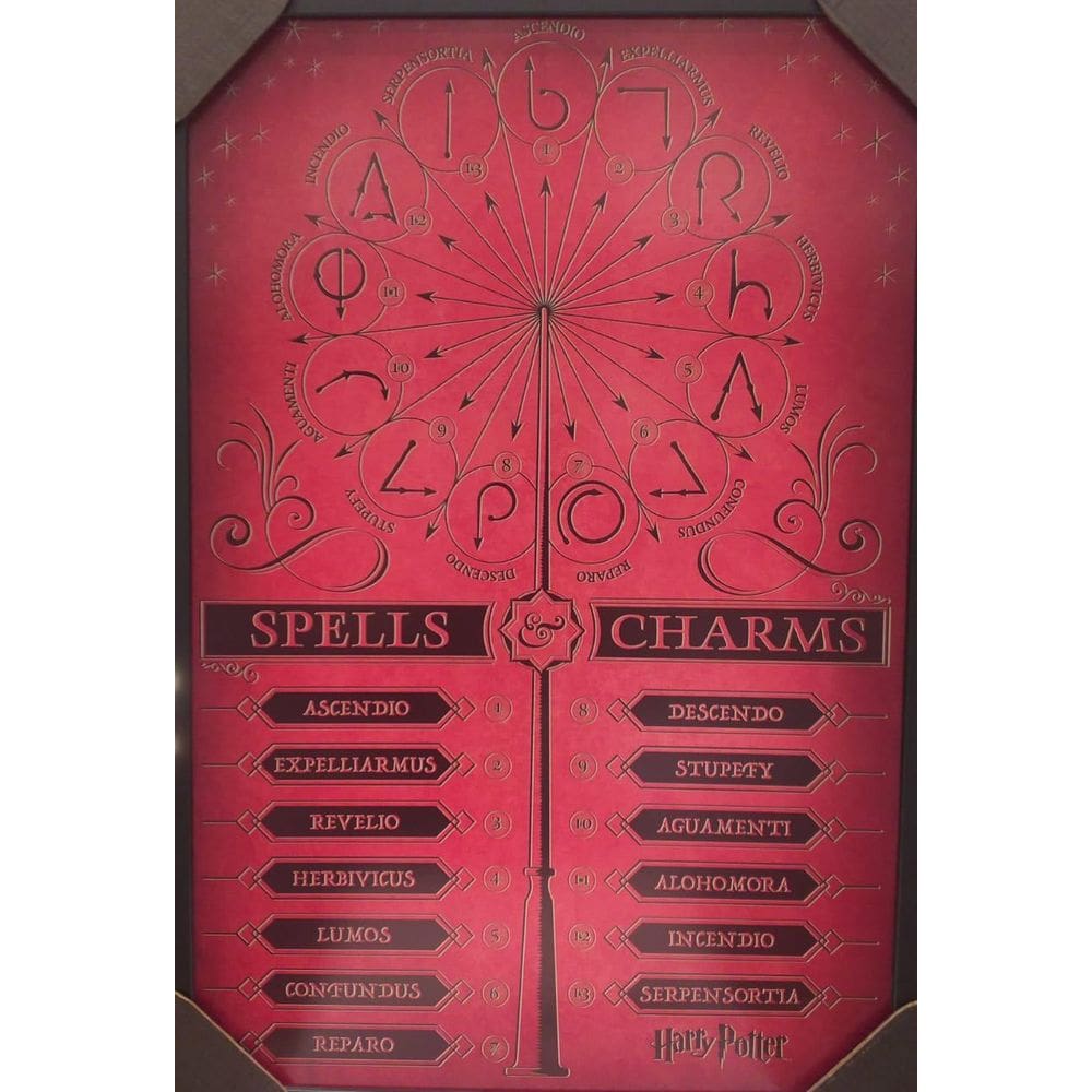 Quadro Tematico Harry Potter - Feitiços