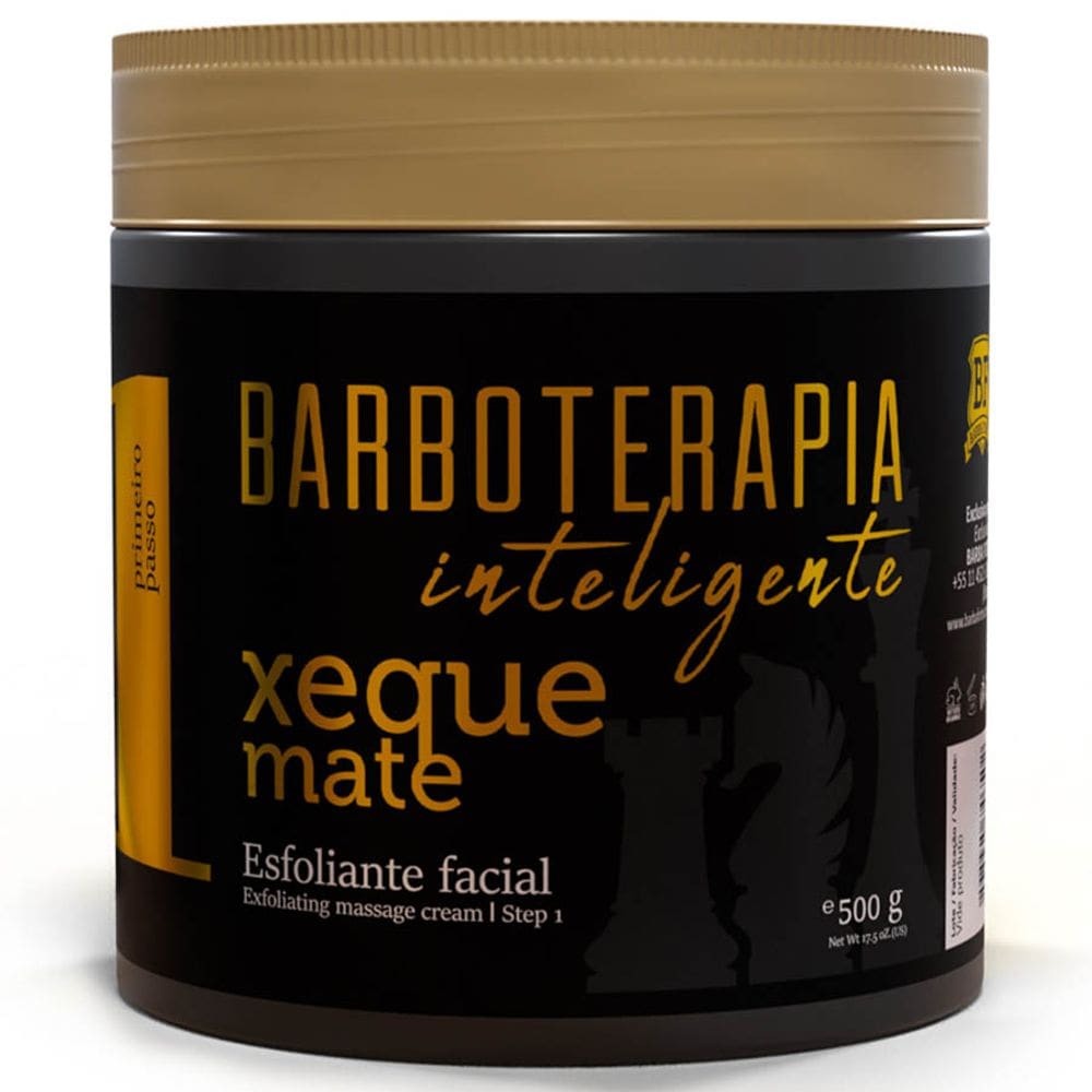 Esfoliante Facial Xeque Mate 500g Barbearia Barboterapia Inteligente Barba Forte