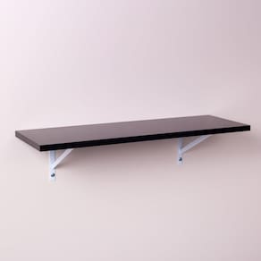 Prateleira Cor Preta 40x25cm Com Suporte Mão Francesa