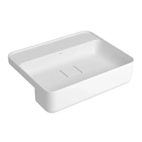 Cuba de Semiencaixe Retangular com Mesa 50cm Deca Branco L.63050.M.17