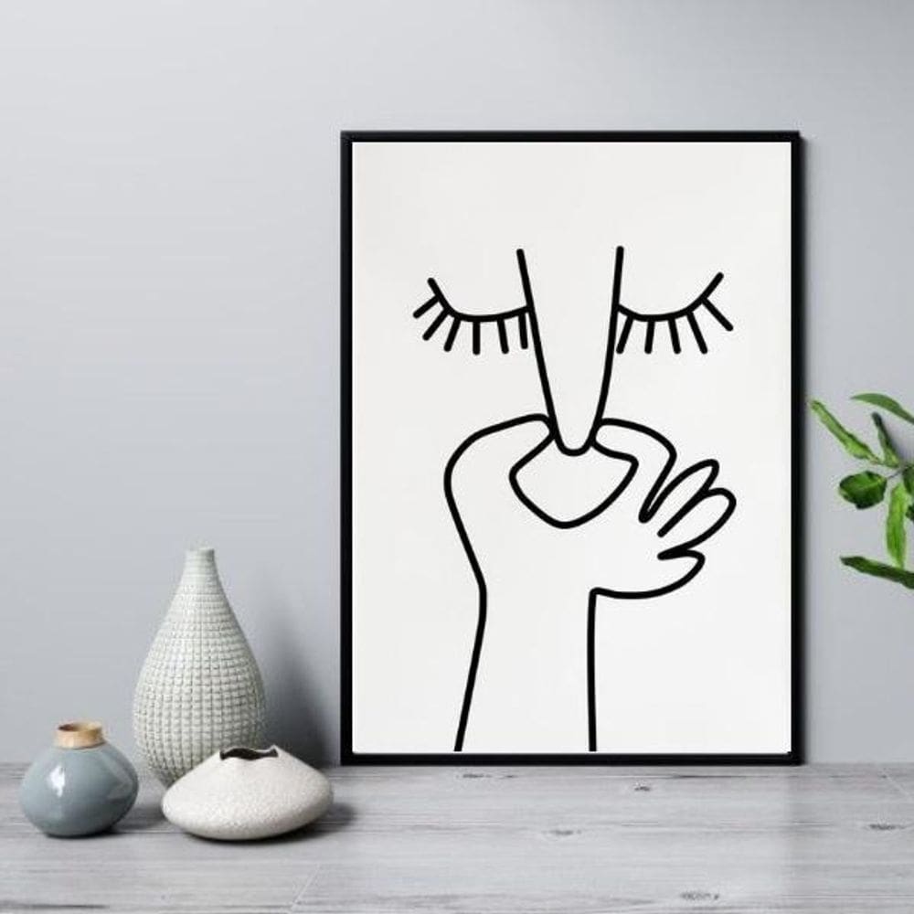 Quadro Divertido Para Banheiro Minimalista 24X18Cm