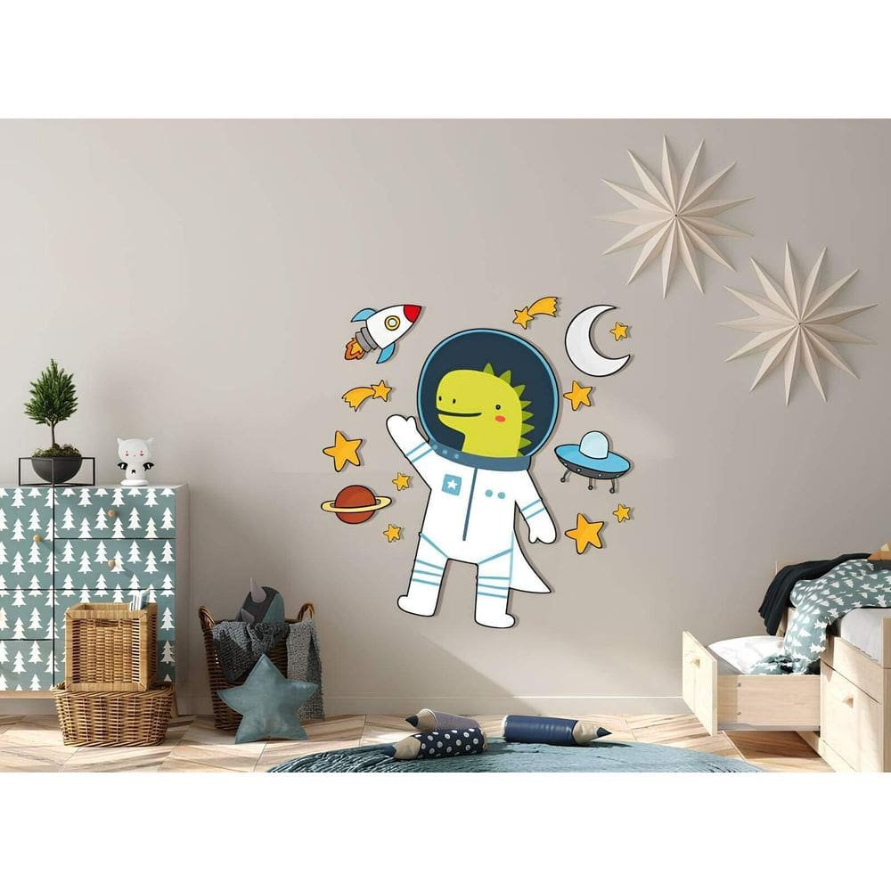 Adesivo De Parede Astronauta Dino Baby