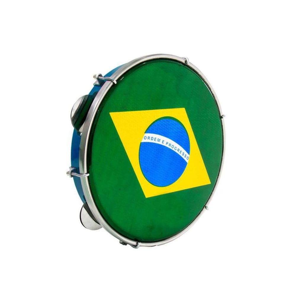 Pandeiro Luen 10? Profissional Pele Bandeira Aro ABS 6 Afinações