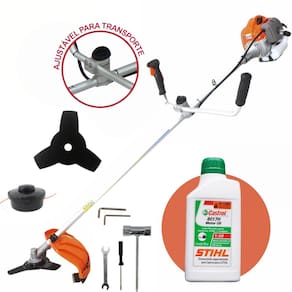Roçadeira Profissional a Gasolina Vulcan VR430P 43cc 1.7hp + Oleo Lubrificante Stihl 2T