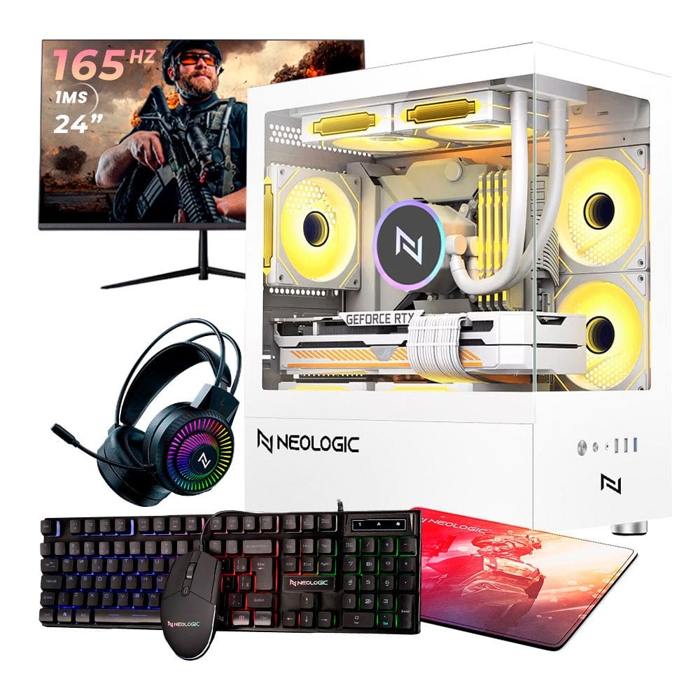 Pc Gamer Completo Ryzen 3 3200G, 16GB 3200Mhz, (Radeon Vega 8 Integrado), A520M, SSD 240GB, 500W 80 Plus, 3 fans RGB, Neologic - NLI89085