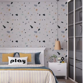 Papel De Parede Adesivo Granilite Colorido E Azulado - 3,0M