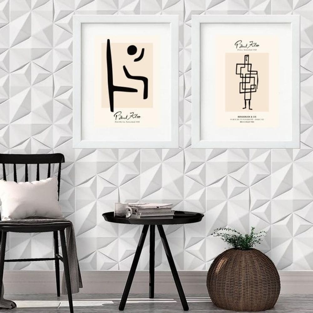 Kit 2 Quadros Obras Paul Klee - 60X48Cm