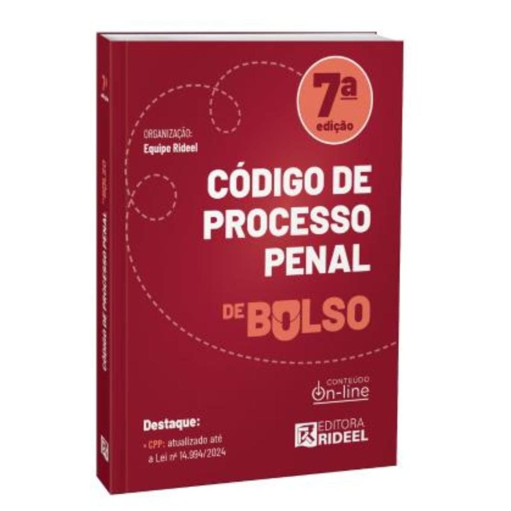 Código de Processo Penal - CPP de bolso - 2025 Rideel
