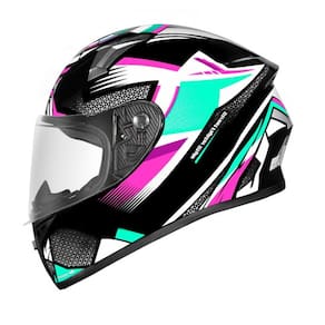 Capacete Ebf Xtroy FF526 Rage Preto Tifanny e Rosa
