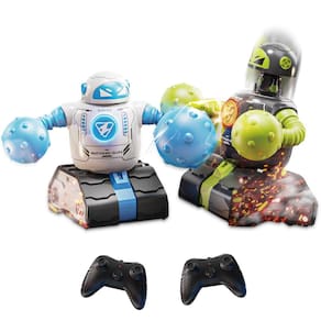 Conjunto de 2 robôs de combate com controle remoto cxjoigxi com som e luz