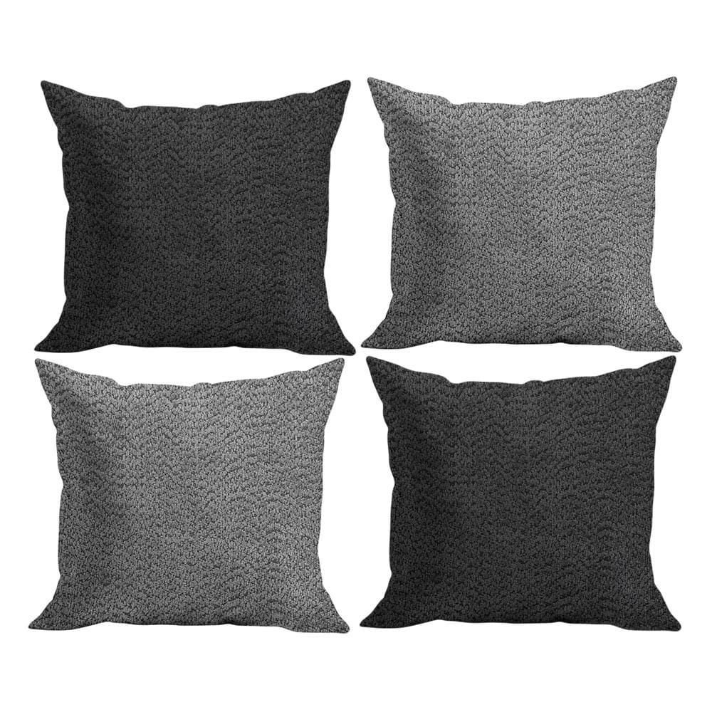 Kit Capas de Almofada em Microfibra 43cm x 43cm Linho em Relevo 4 peças - Rio Home