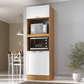 Paneleiro Torre Quente para Forno 70cm Soho Soho Cabecasa Madeiramadeira Freijó/Branco