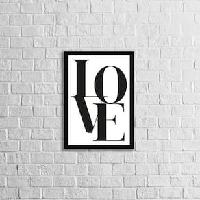 Quadro Palavra Love 24X18Cm