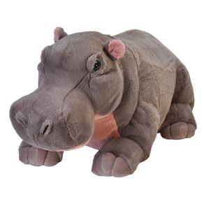 Bicho de pelúcia Wild Republic Jumbo Hippo Plush 76 cm para crianças