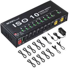 Fonte de alimentação para pedal de guitarra Mosky ISO 10 10 Saída DC isolada