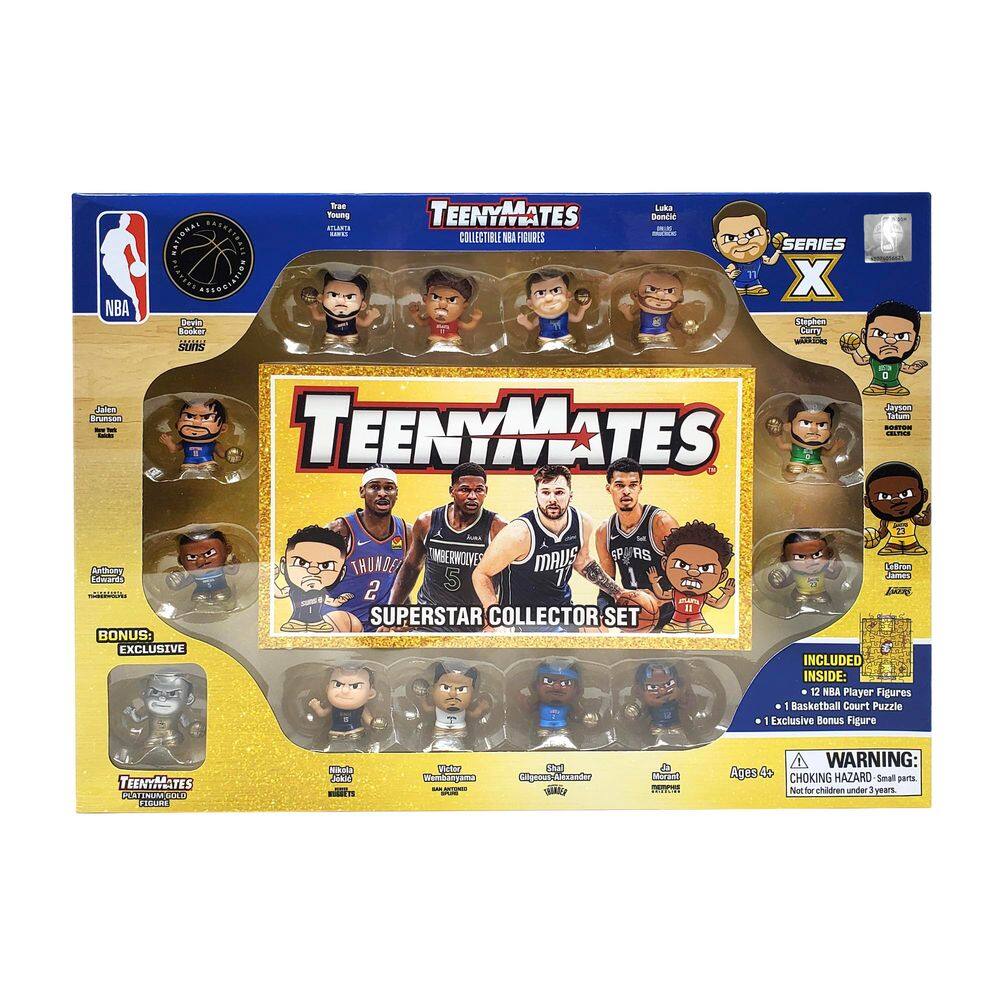 Conjunto de presentes Party Animal NBA TeenyMates 2025 com 13 bonecos