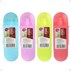 Kit Com 10 Porta Escova Oval Prático Revenda Cores Aleatoria