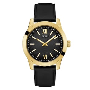 Relógio GUESS para homens GUESS 44 mm, pulseira preta, mostrador preto