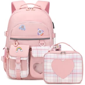 Mochila ACESAK para meninas, crianças, adolescentes, mulheres, casual, viagem, rosa