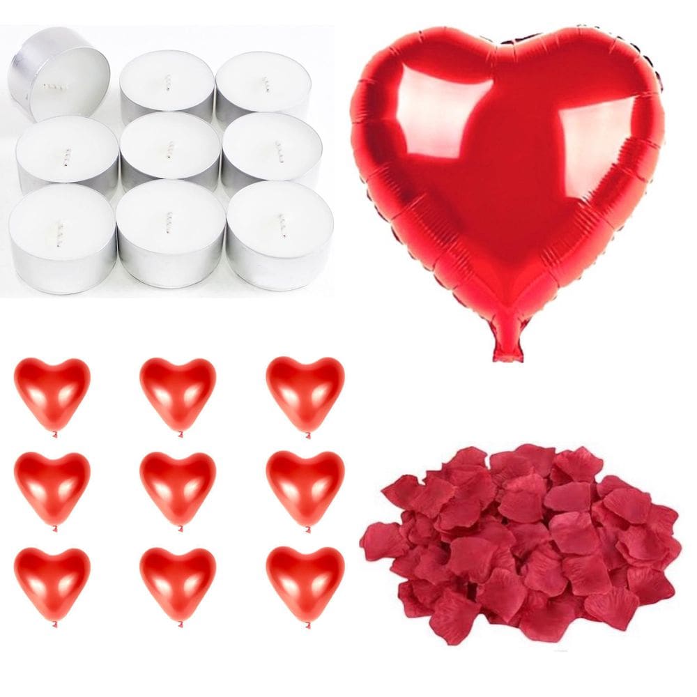Surpresa Romântica Balão Pétala E Vela - Kit Romantico