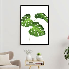 Quadro Costela De Adão 45X34Cm Com Vidro Moldura Preta