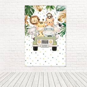 Painel Retangular 3D Sublimado Safari 1,5X2,2 Frt-5173