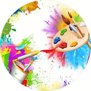 Painel Redondo 3D Sublimado Pintando O 7 Frd-698