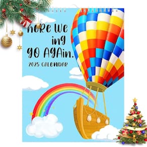 Calendário FOTN Here We Again 2025 Planner Wall Hot Air Balloon