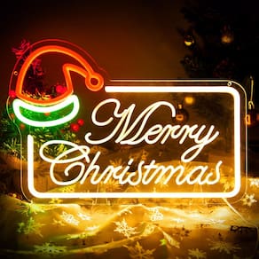 Luzes LED reguláveis Probapro Merry Christmas Neon Sign